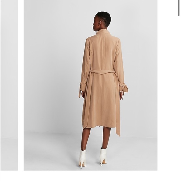 Express Soft Drape Trench Coat - Picture 3 of 4